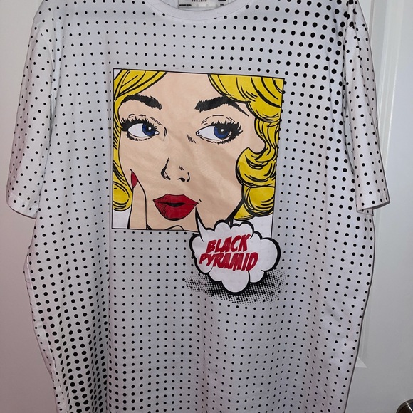 Black Pyramid Graphic cartoon print oversized tee - Picture 5 of 5